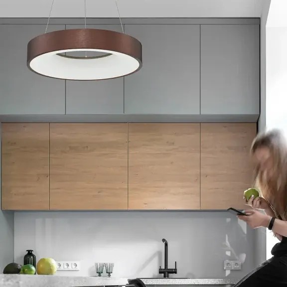 LED luster Rando Thin 38 3000K hnedá