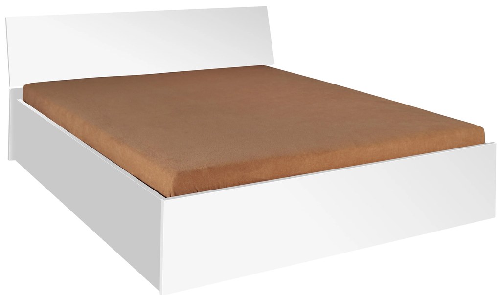 Manželská posteľ 160x200 cm Peldon P05 (biela) (s roštom) (s úl. priestorom). Akcia -20%. Vlastná spoľahlivá doprava až k Vám domov. 1123965
