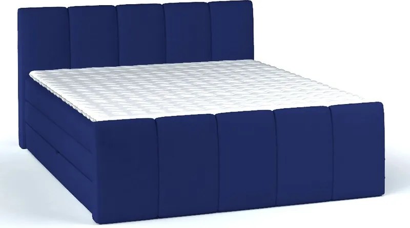 Posteľ boxspring Fresco 180x200 cm, modrá látka
