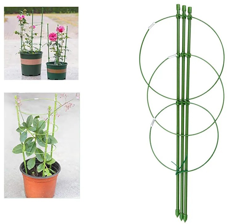 Kruhová opora pre rastliny v kvetináčoch VERK 01894 - 3 kruhy