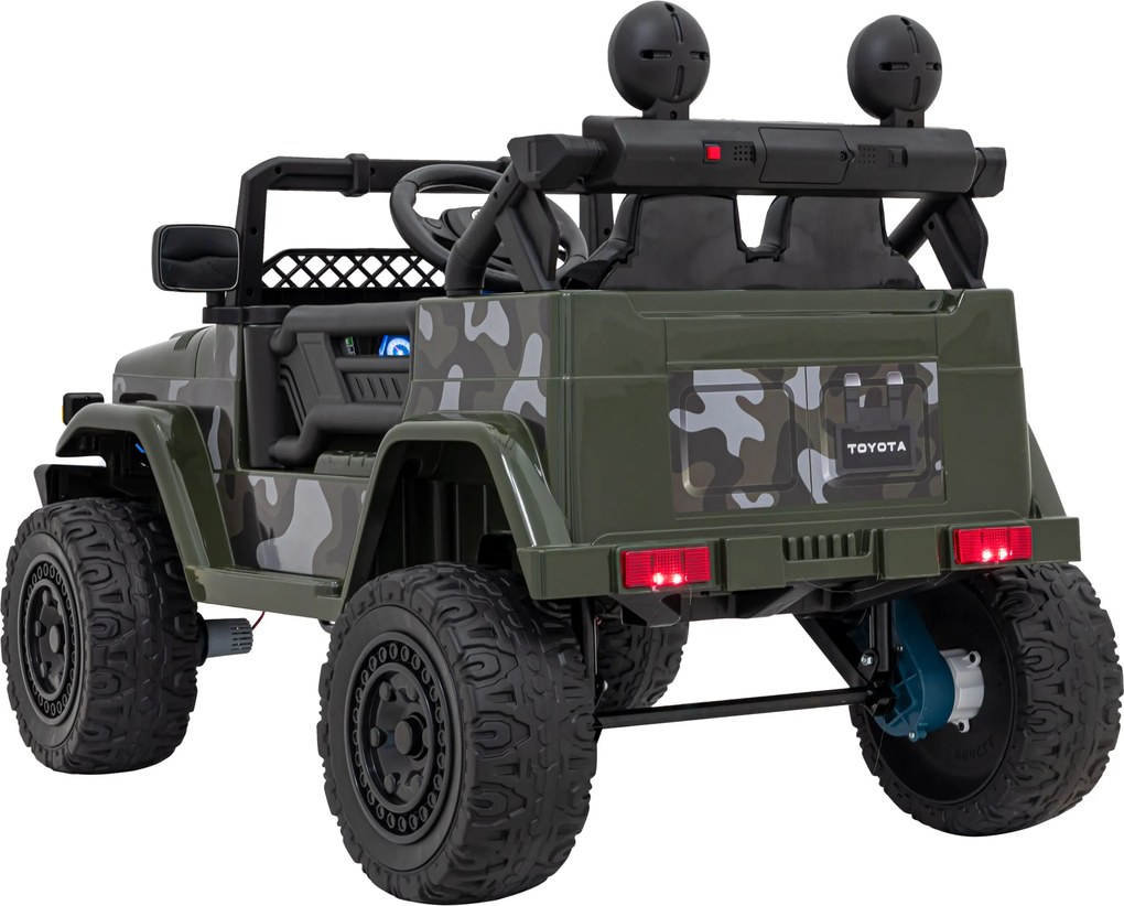 Ramiz Toyota FJ Cruiser pre deti Moro + diaľkové ovládanie + pohon 4x4 + LED audio + EVA + pomalý štart