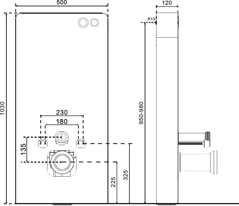 Mexen Tex Air G, nadomietkový pneumatický rám na WC, biele sklo, 61150A-20