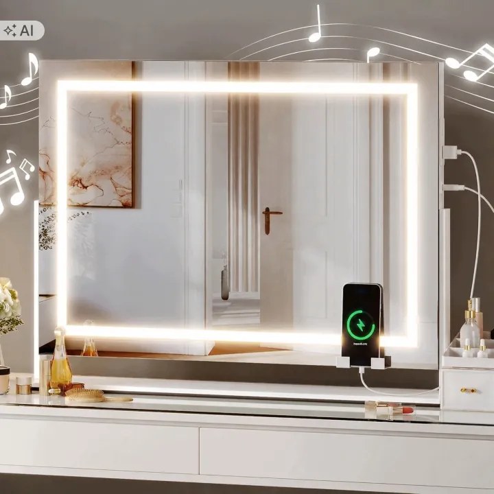 LED zrkadlo 58 × 46 cm