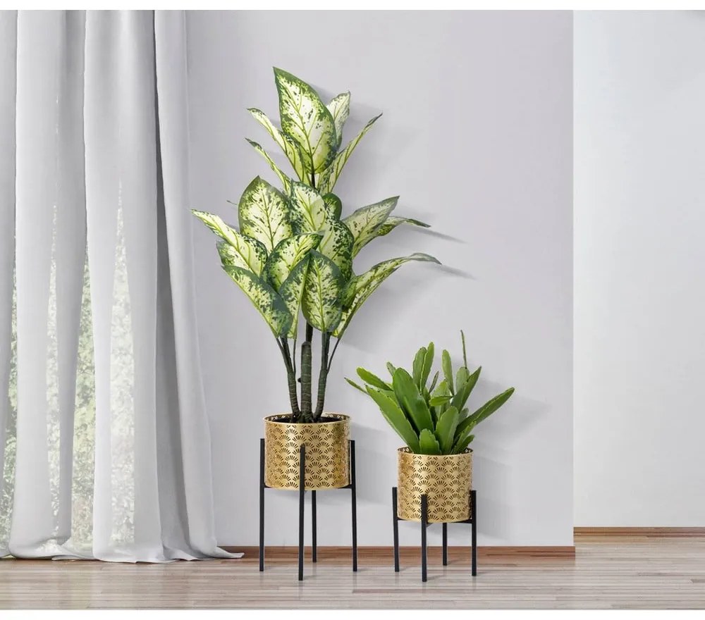 Súprava 2 stojanov na kvetináč v zlatej farbe Mauro Ferretti Glissy, výška 38 cm