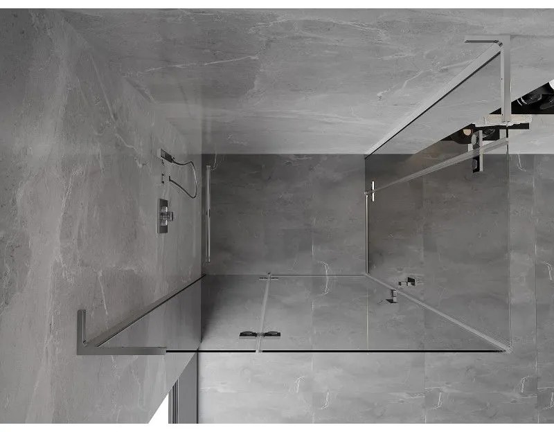 Mexen Mist-H L Duo, 2-krídlový sprchový kút 105 x 95 cm, číre sklo, chrómový profil, 8A5L-105L-095P-01-00