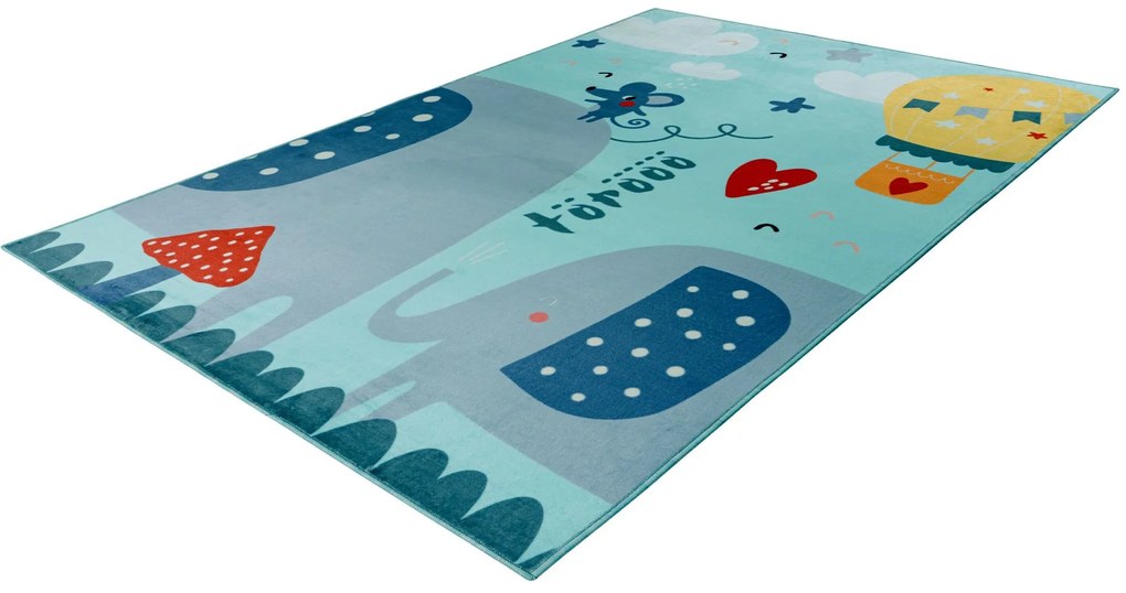 Detský kusový koberec Magic Kids ML 105 Cuel, 160x230, modrá, detská izba, Obsession