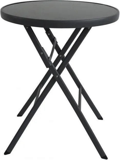 ModernHOME Záhradný stolík skladací 60 cm čierny, SC-091