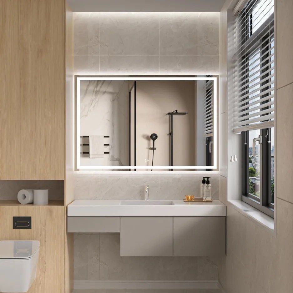 Erga Harper, LED zrkadlo 120x80cm, 3105 lm, 6500K, predné/zadné osvetlenie, ERG-V01-113-1280-00