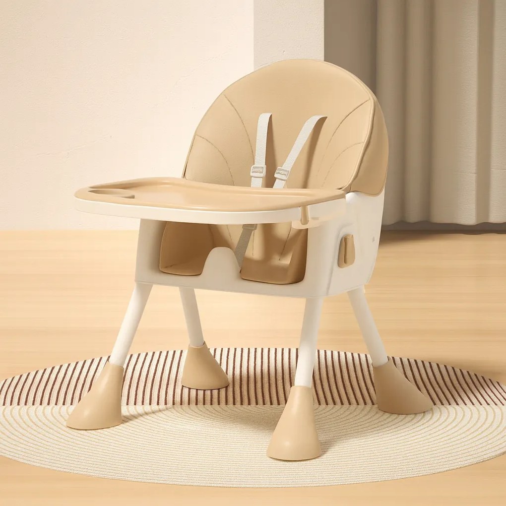 Stolička na kŕmenie KDK03 4v1 béžová + košík a kolieska ZDARMA