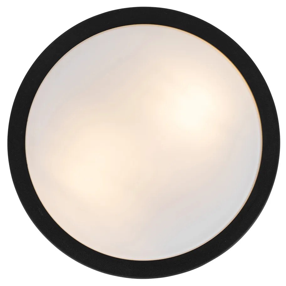 Moderné vonkajšie stropné svietidlo čierne 28 cm IP44 - Flavi