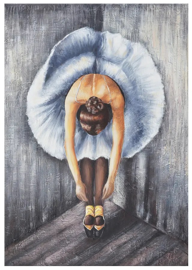 Gario Ručne maľovaný obraz Baletka v modrom Rozmery: 100 x 70 cm