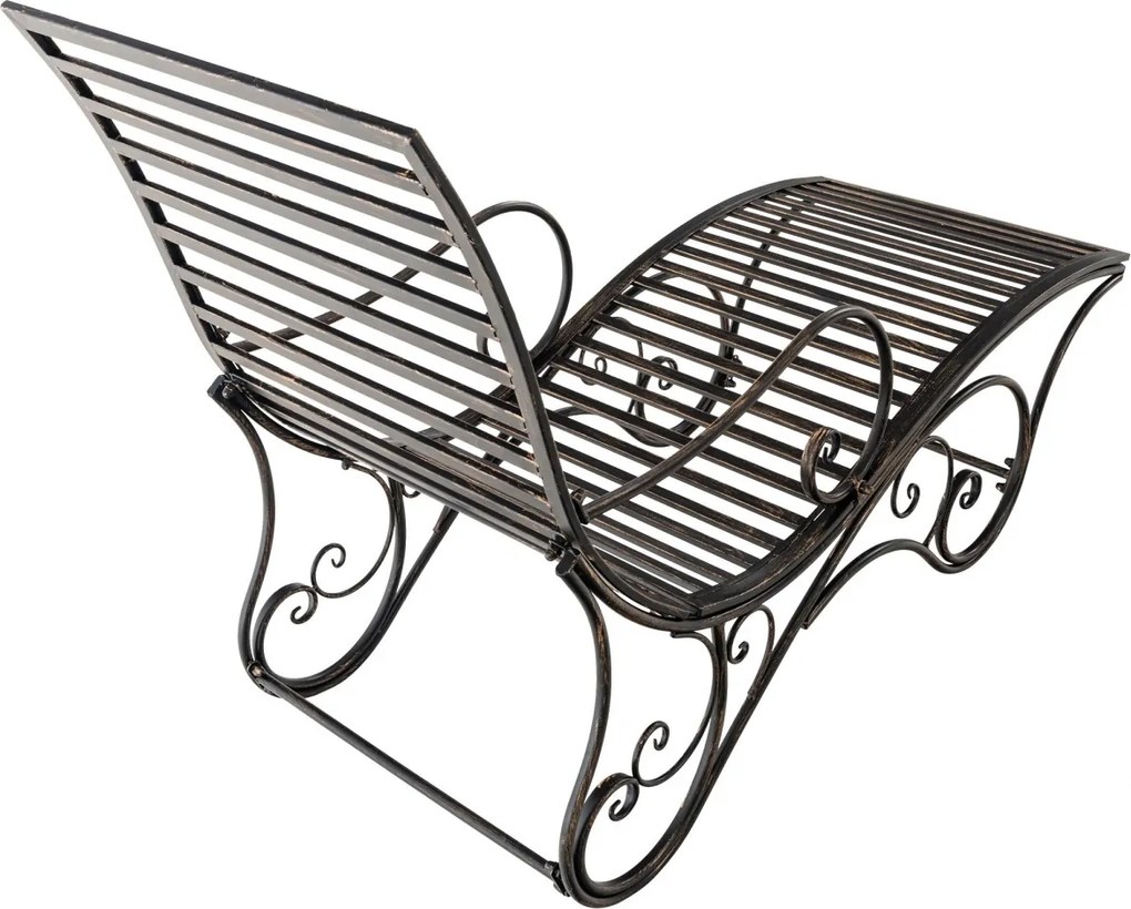 Kovová záhradné lehátko Amiens - Bronzová