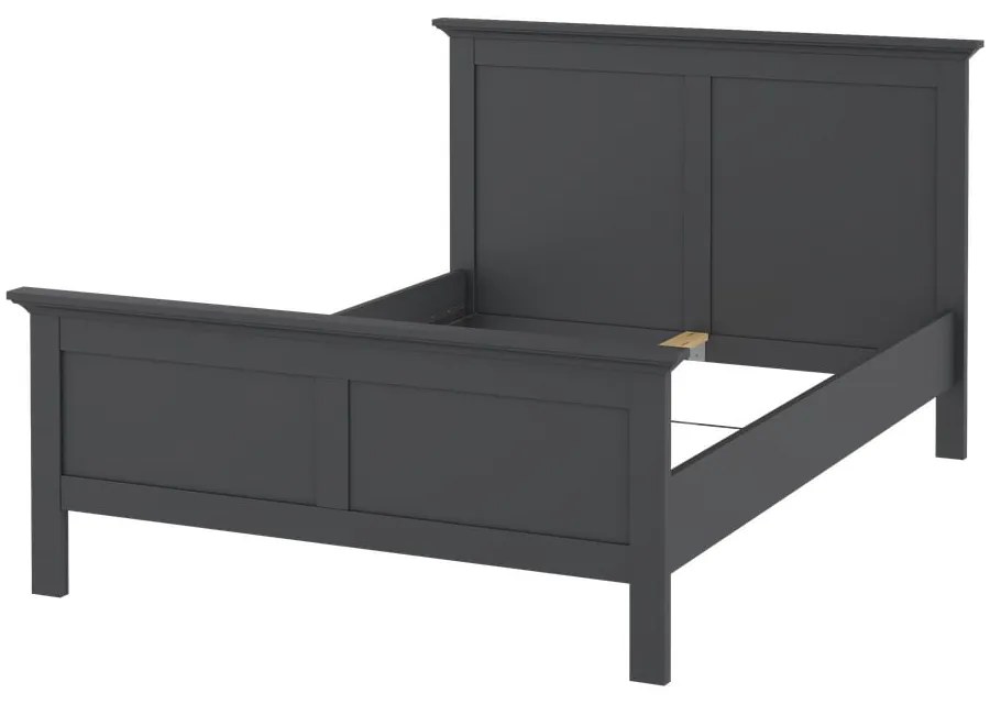 Sivá dvojlôžková posteľ 140x200 cm Paris – Tvilum