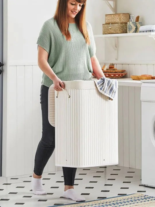 Koš na prádlo OLI 72 L bílý