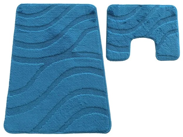 Sada kúpeľňových koberčekov Montana Symphony Ink Blue