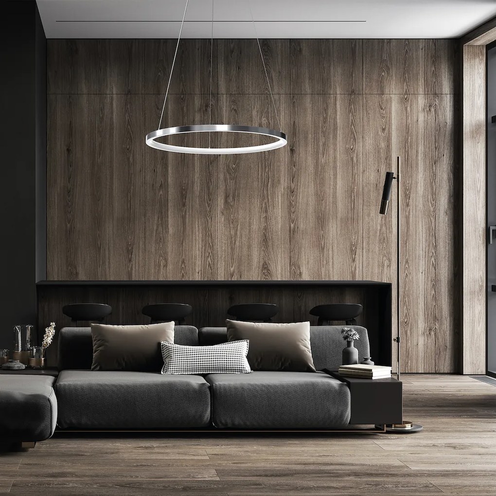 Závesné LED svietidlo Hoop, 1x LED 27w, 4000k, ch