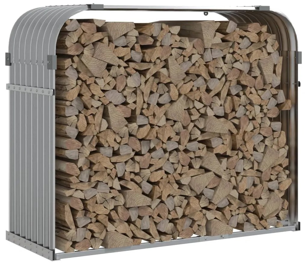 Držiak na polená bledosivý 120x45x100 cm pozinkovaná oceľ