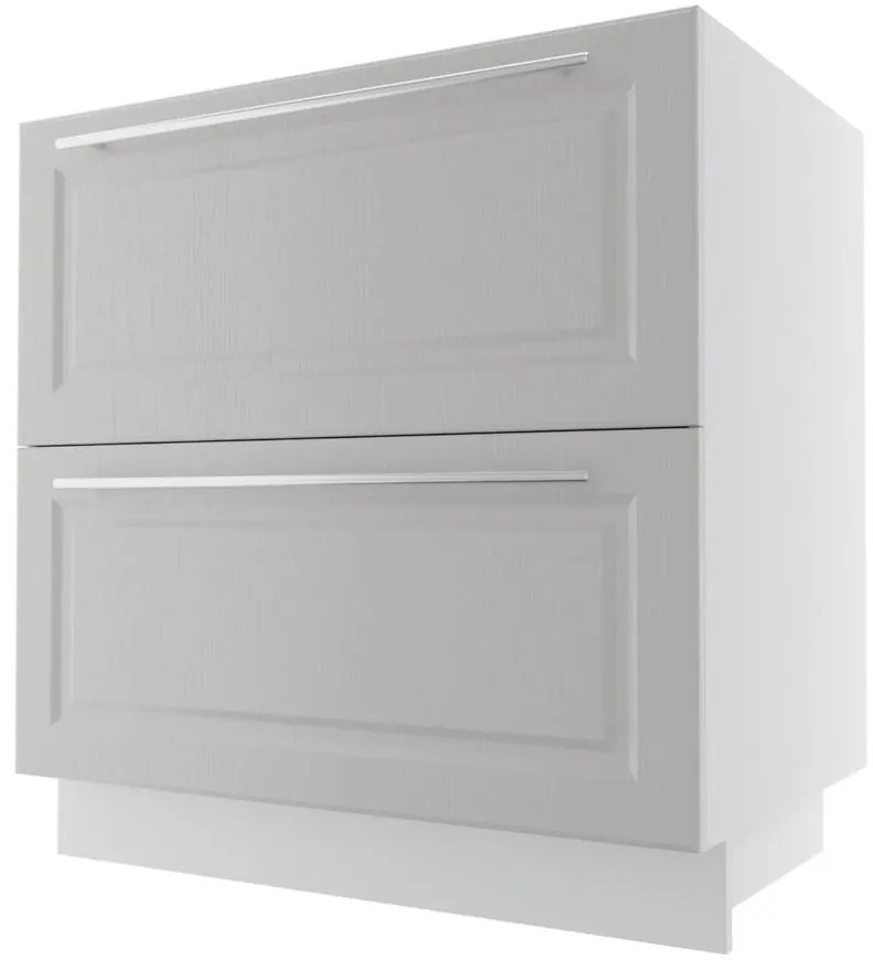 Kuchynská skrinka Emporium D2M/80 light grey stone/biela