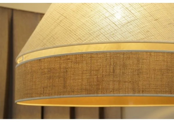 Duolla - Luster na lanku YUTE AVIGNON 1xE27/15W/230V pr. 60 cm šedá/hnedá