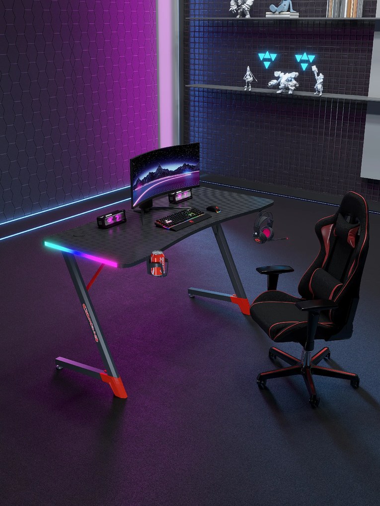 Herný stôl BG01 čierny 120 cm