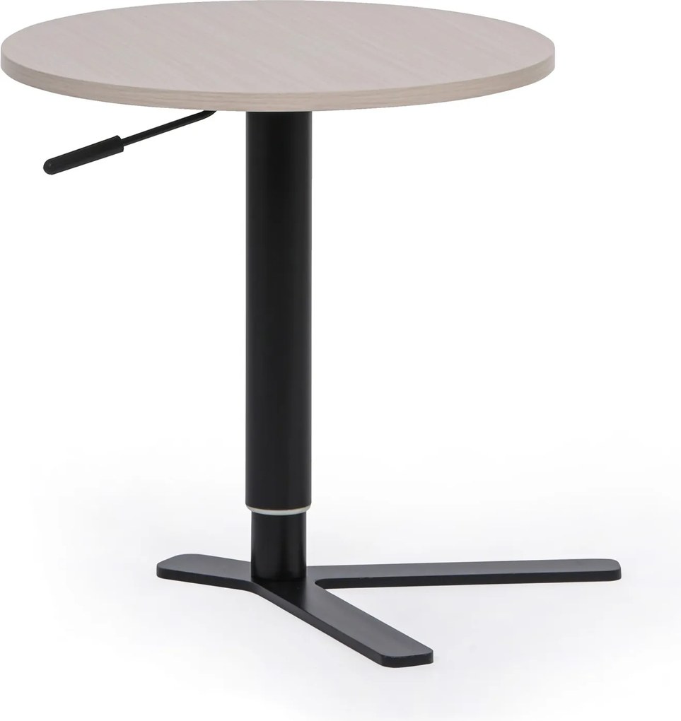 Odkladací stolík, výškovo nastaviteľný, 51-77 x 50 cm, dub biely