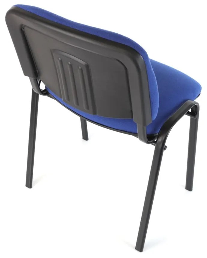 Konferenčná stolička Viva N, čierne nohy, modrá