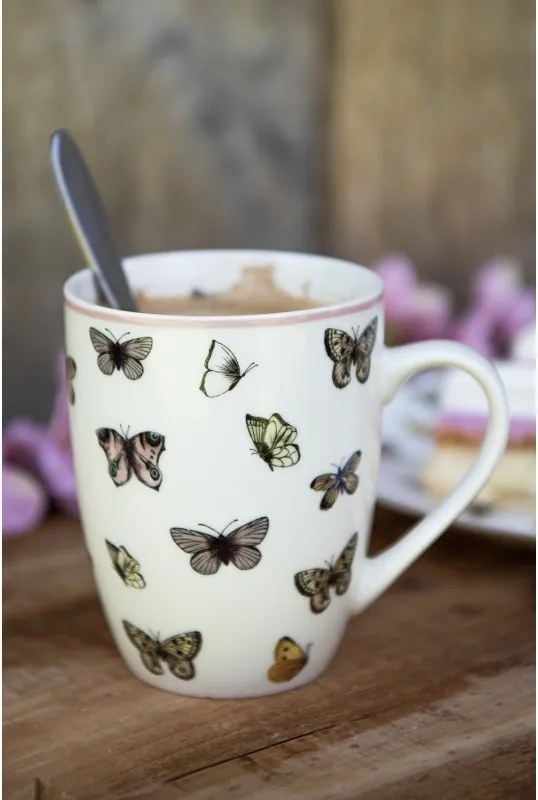 Porcelánový hrnček s motýlikmi Butterfly Paradise - 12*8*10cm / 350 ml