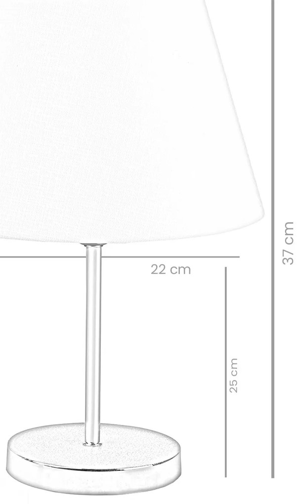 Sada 2 stolních lamp Deno I krémová