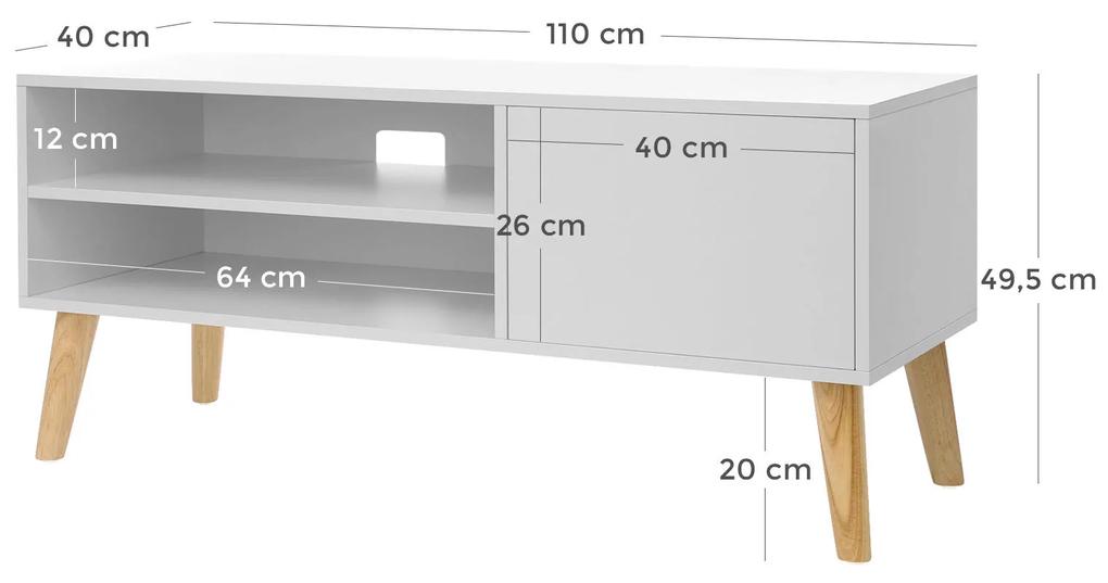 Televízny stolík v tradičnom škandinávskom dizajne LTV white