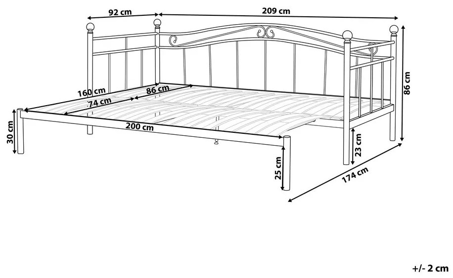 Rozkladacia posteľ 80 cm TULO (čierna) (s roštom). Vlastná spoľahlivá doprava až k Vám domov. 1022656
