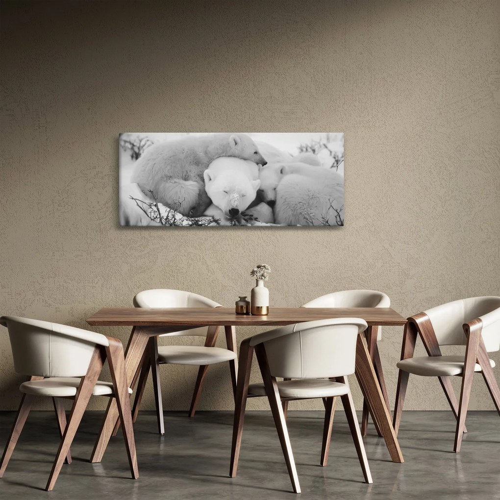 Obraz - Ľadové medvede (120x50 cm)