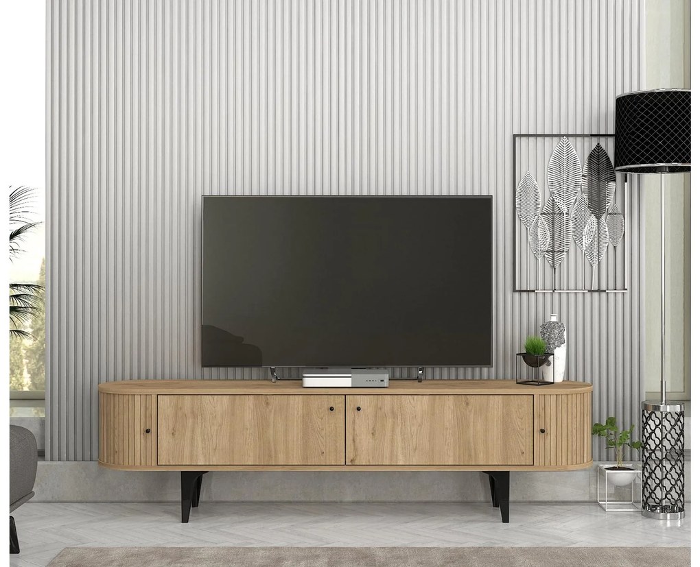 TV stolík/skrinka Simon (dub). Akcia -17%. Vlastná spoľahlivá doprava až k Vám domov. 1108177