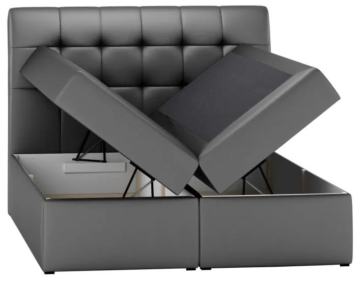 Čalúnená posteľ boxspring BRIGITE + topper, 200x200, jazmine 100