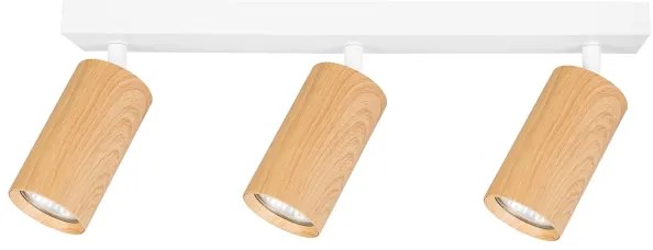 Brilagi - Bodové svietidlo SELE 3xGU10/30W/230V biela/dekor duba