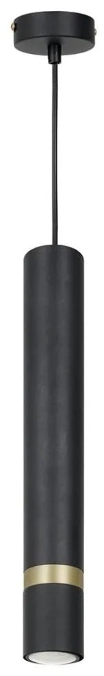 Luster na lanku JOKER 1xGU10/25W/230V čierna/zlatá
