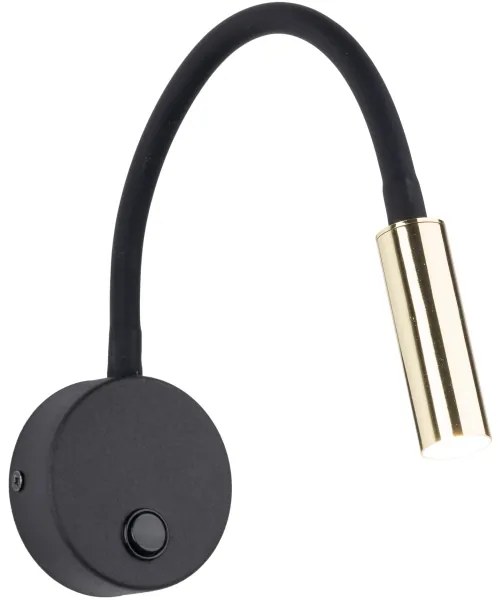 LED Nástenná lampa LAGOS 1xG9/3W/230V čierna/zlatá