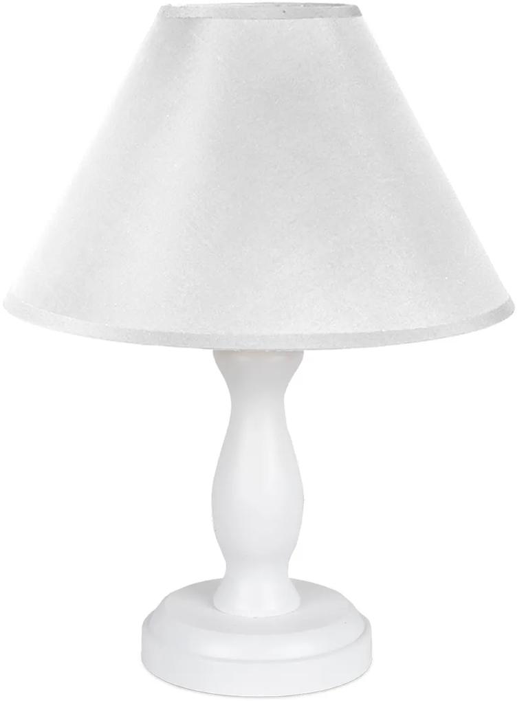 HELLUX Moderná stolná lampa STEFI 1 E14 biela / biele tienidlo 4102109