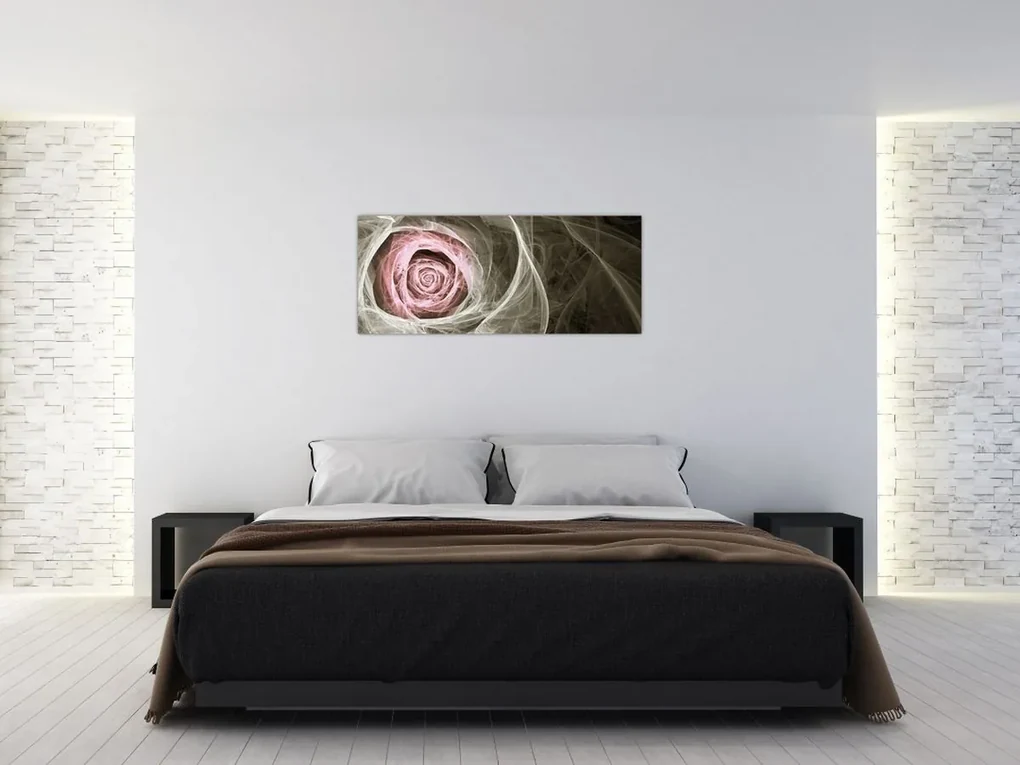 Obraz - Abstraktné ruže svetlo ružová (120x50 cm)