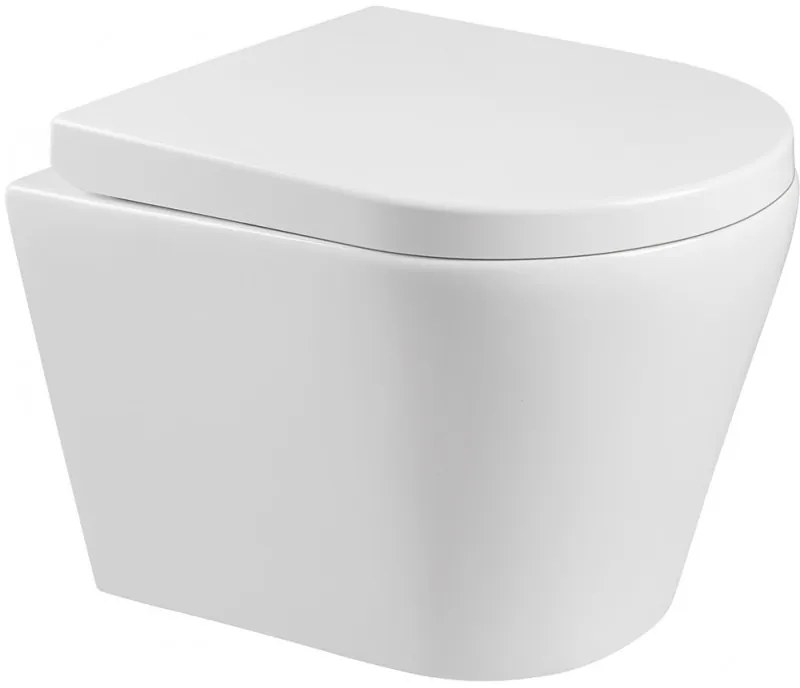 Mexen RICO Rimless misa závesná so sedátkom voľne-padajúcim, 48 x 35 cm, biela, 30721000