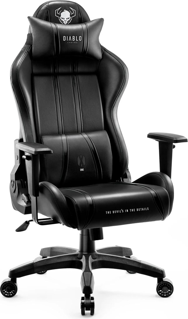 Herné kreslo z eko-kože Normal Size, čierna: Diablo X-One 2.0