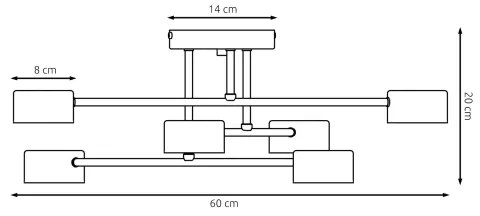 Prisadený luster HALO 6xGX53/10W/230V biela