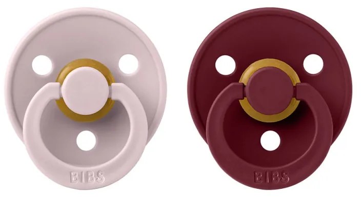 BIBS Okrúhle cumlíky Colour 2ks Pink Plum/Elderberry 1