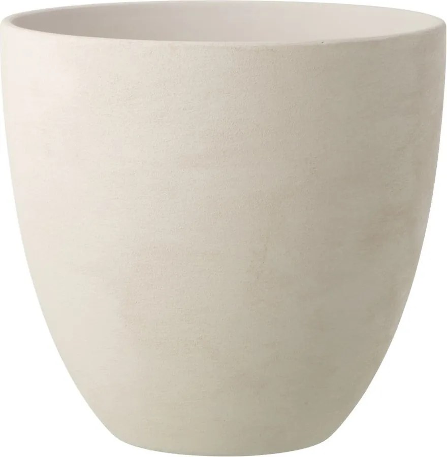 Biely keramický obal na kvetináč Larigge XL - Ø 36*34 cm