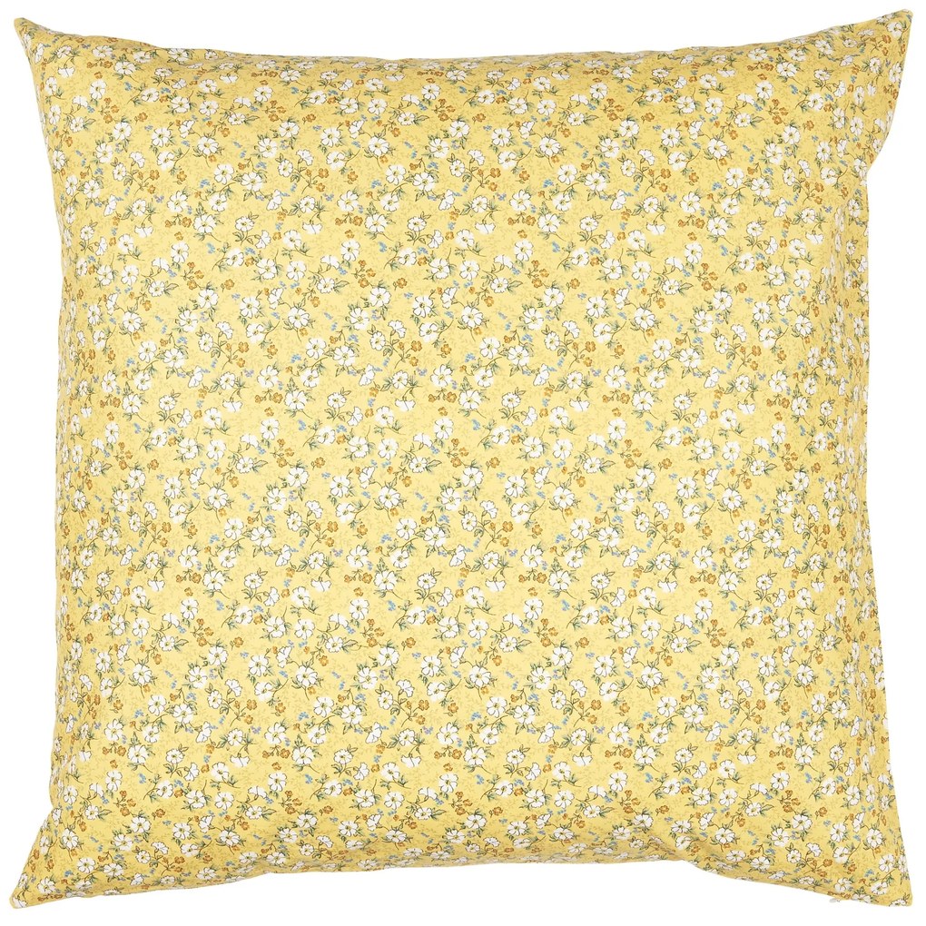 Ib Laursen Bavlnený poťah na vankúš Yellow Flowers 60 × 60 cm