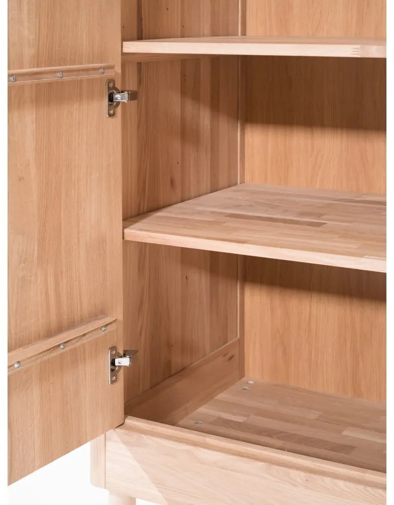 Detská šatníková skriňa z dubového dreva v prírodnej farbe 100x190x55 cm Forrest – Vipack