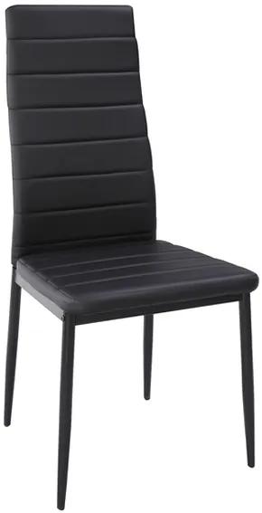 Jedálenská stolička Zita, čierna ekokoža