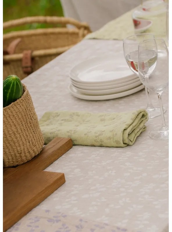 Ľanový obrus / deka Meirami 150x260, bielo-ľanový
