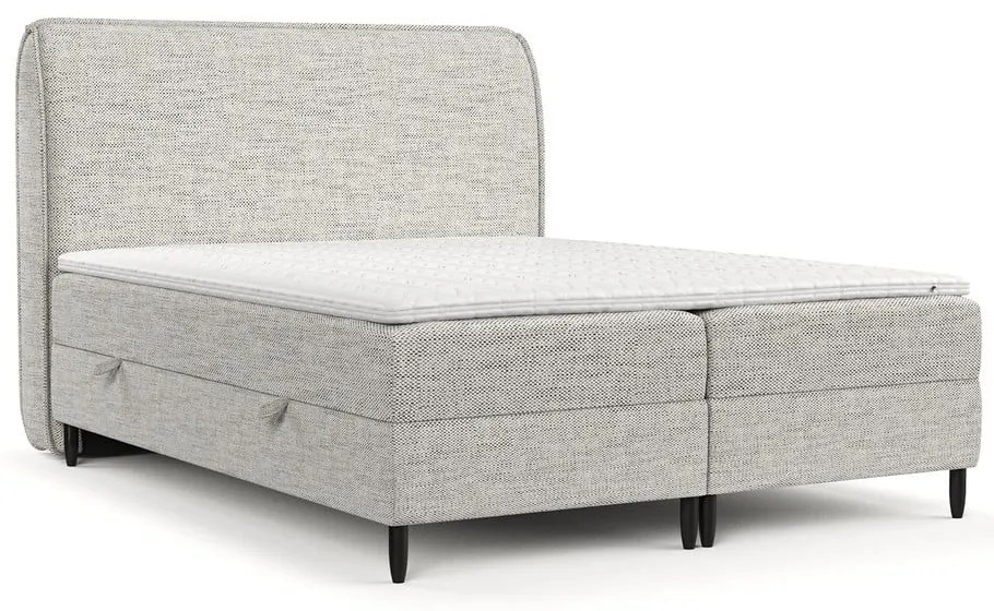 Svetlosivá boxspring posteľ s úložným priestorom 180x200 cm Melba – Maison de Rêve