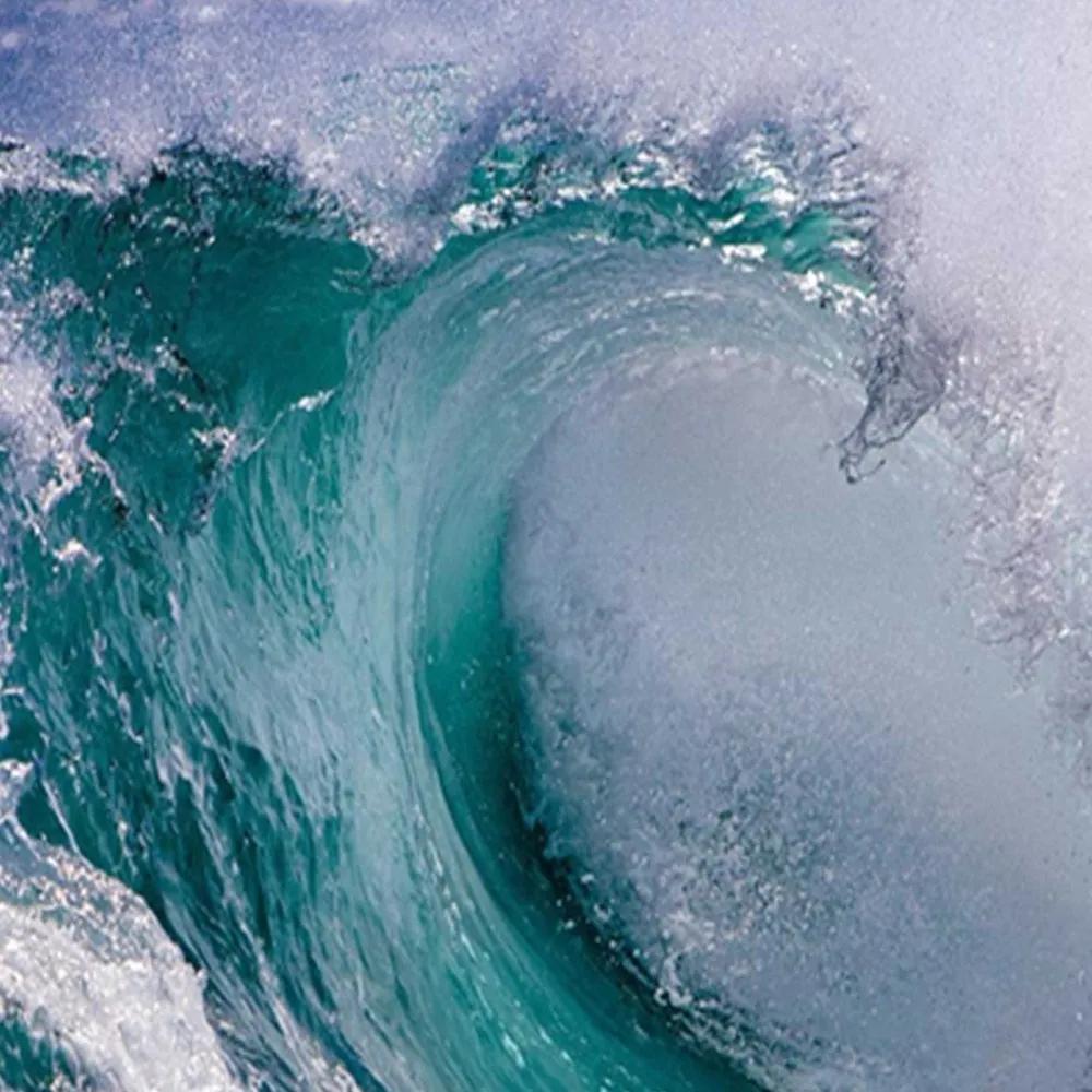 Ozdobný paraván Přírodní vlny moře - 110x170 cm, trojdielny, obojstranný paraván 360°