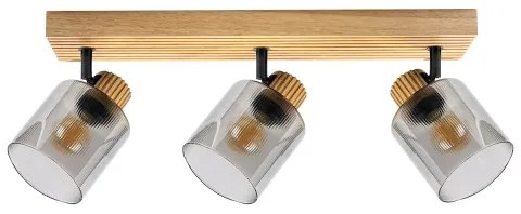 Brilagi - Bodové svietidlo HYGGE 3xE14/15W/230V kaučukovník/dymové
